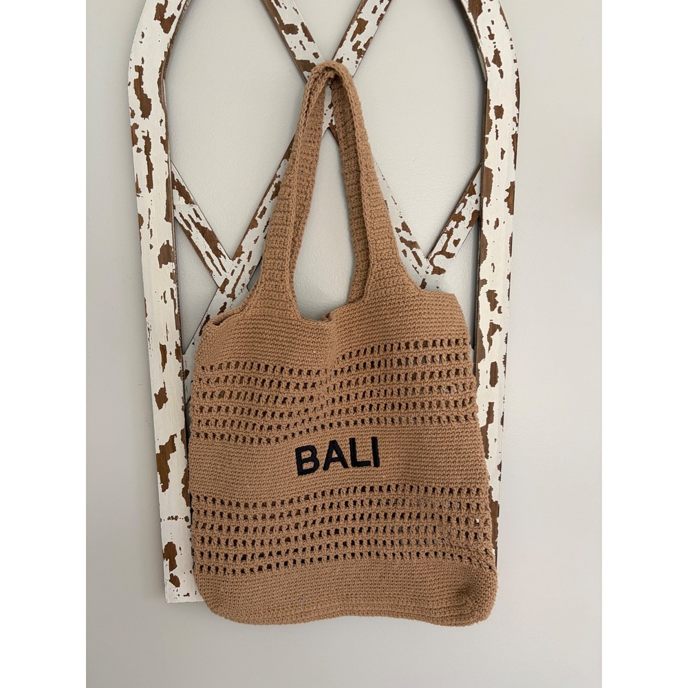 Handwoven Bohemian Macramé Bali Tote Bag Crochet BALI Cotton Purse